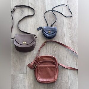 Three Coach Vintage Leather Bags